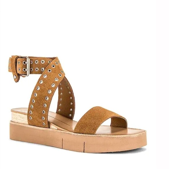 Dolce Vita Shoes - Dolce Vita Tan Sandals with Suede Finish and Platform Sole